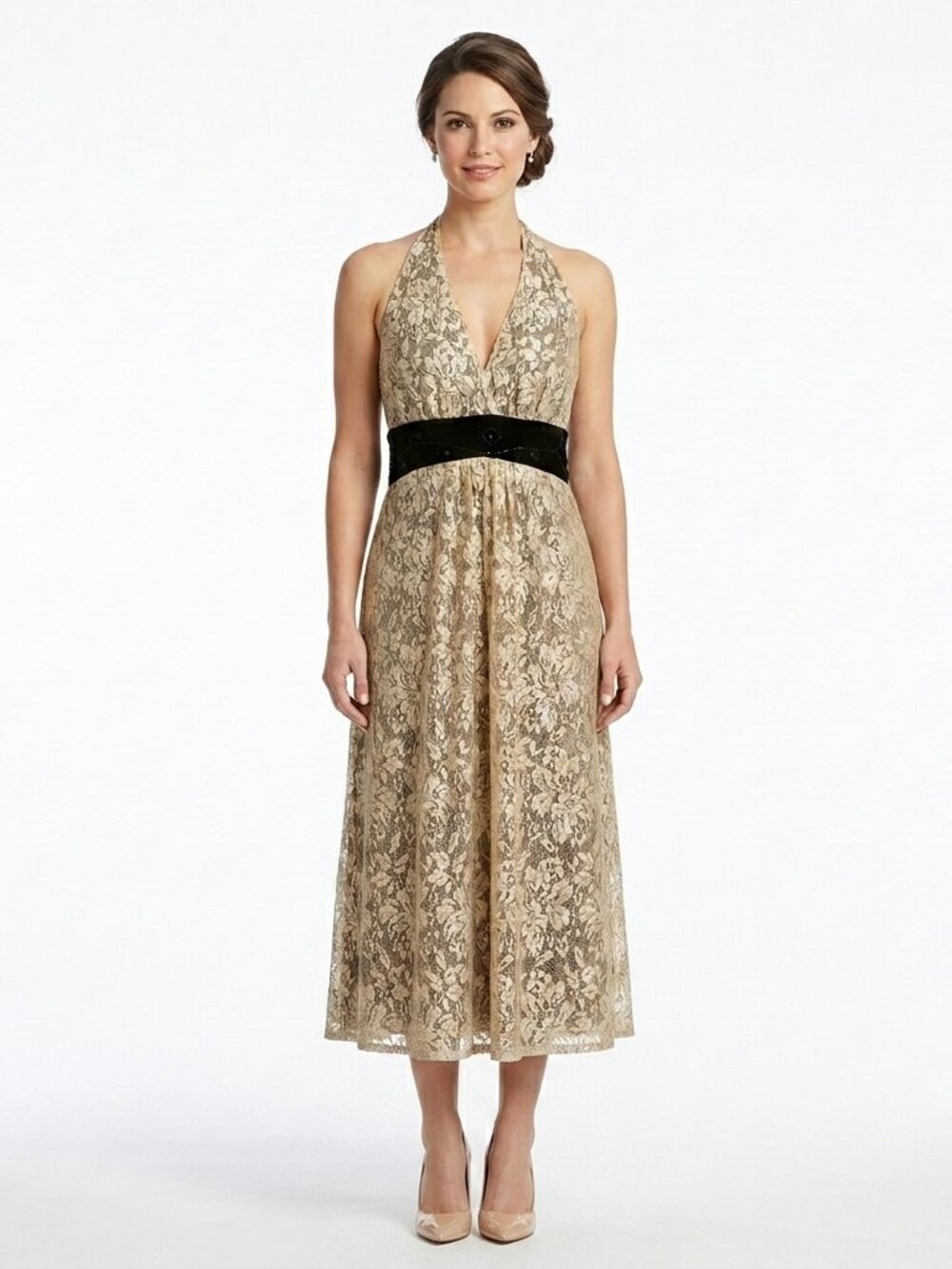 Jonathan Martin Lace Halter Cocktail Dress NEW Sz. 10